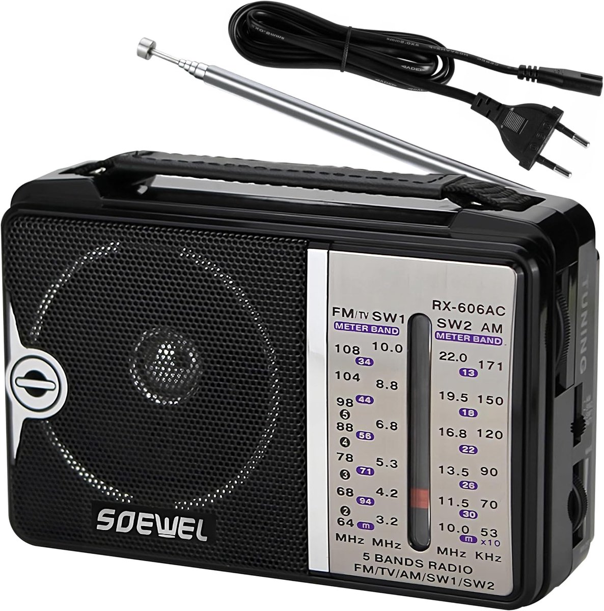 Retro radio draagbaar - vintage ontwerp - hoge volumekwaliteit - ideaal voor onderweg - SnelShoppen