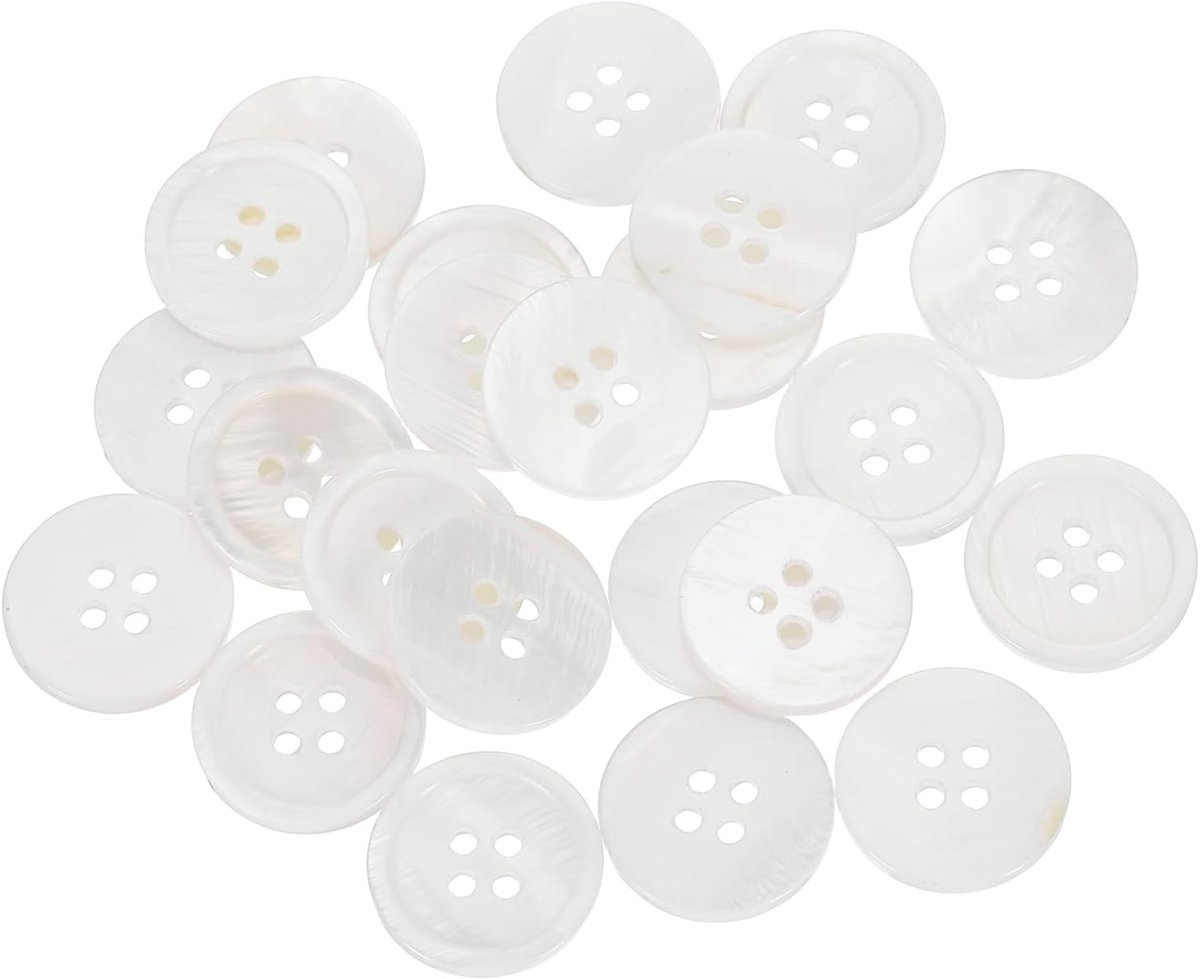 Knopen, 4 gaten parelmoerknopen 20 mm naaihandwerk voor overhemd tas