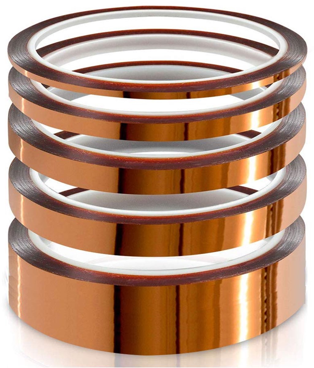 5-pack Hittebestendige Tape, Hoge Temperatuur Tape, Kapton Tape