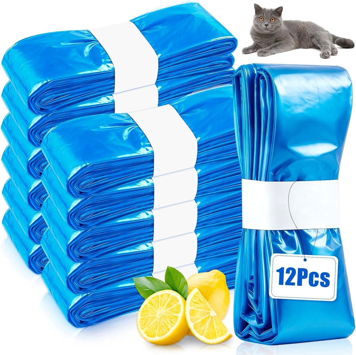 12 stuks navulzakken voor kattenbakvulling bulk, navulfolie