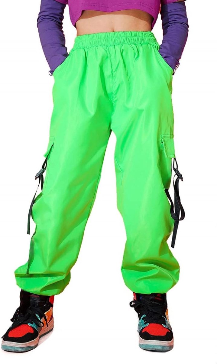 Hiphopbroek voor meisjes, cargobroek met stretch voor jongens