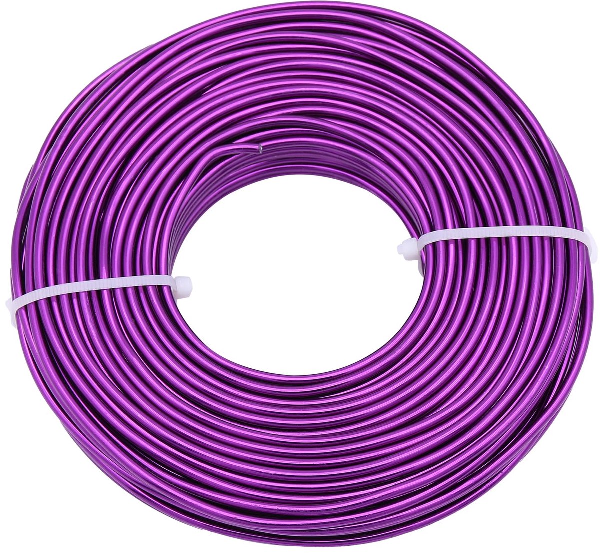 Draad, 3 mm dik aluminium knutseldraad, draad voor het maken van sieraden, metaaldraad voor knutselwerk, aluminiumdraad, doe-het-zelf, metaalhandwerk, kunstdraden (paars, 30 m)