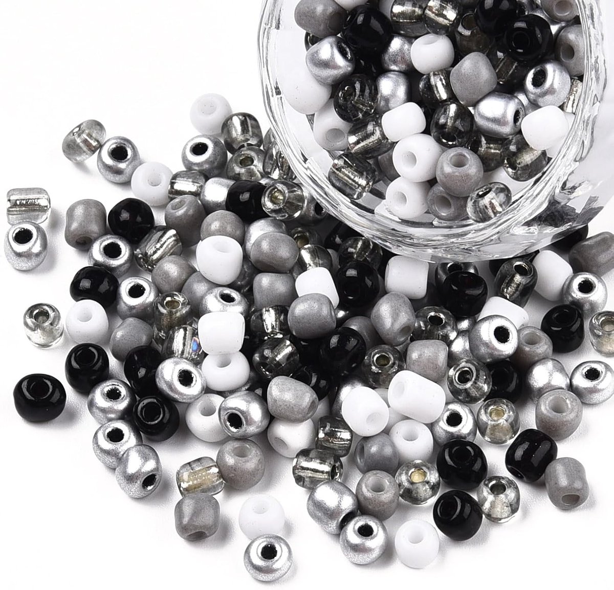 150g glazen rocailles 4mm zwart zaad kleine ronde spacer losse