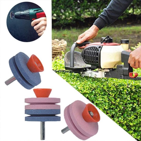 Grasmaaier Slijper - Slijpsteen Tuin - Gereedschap Scherp Maken - Boormachine Opzetstuk - 81 x 56 cm - Grijs — afbeelding 4