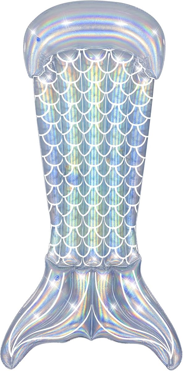 Opblaasbaar Matras - Water Luchtbed - Zomerse Ontspanning - Vrolijk Zeemeermin Design - 193 x 101 cm - Blauw Multicolor — afbeelding 5