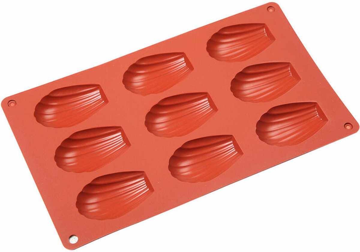 Een siliconen cakevorm met 9 gaten, gegolfde cakevorm, duurzaam.