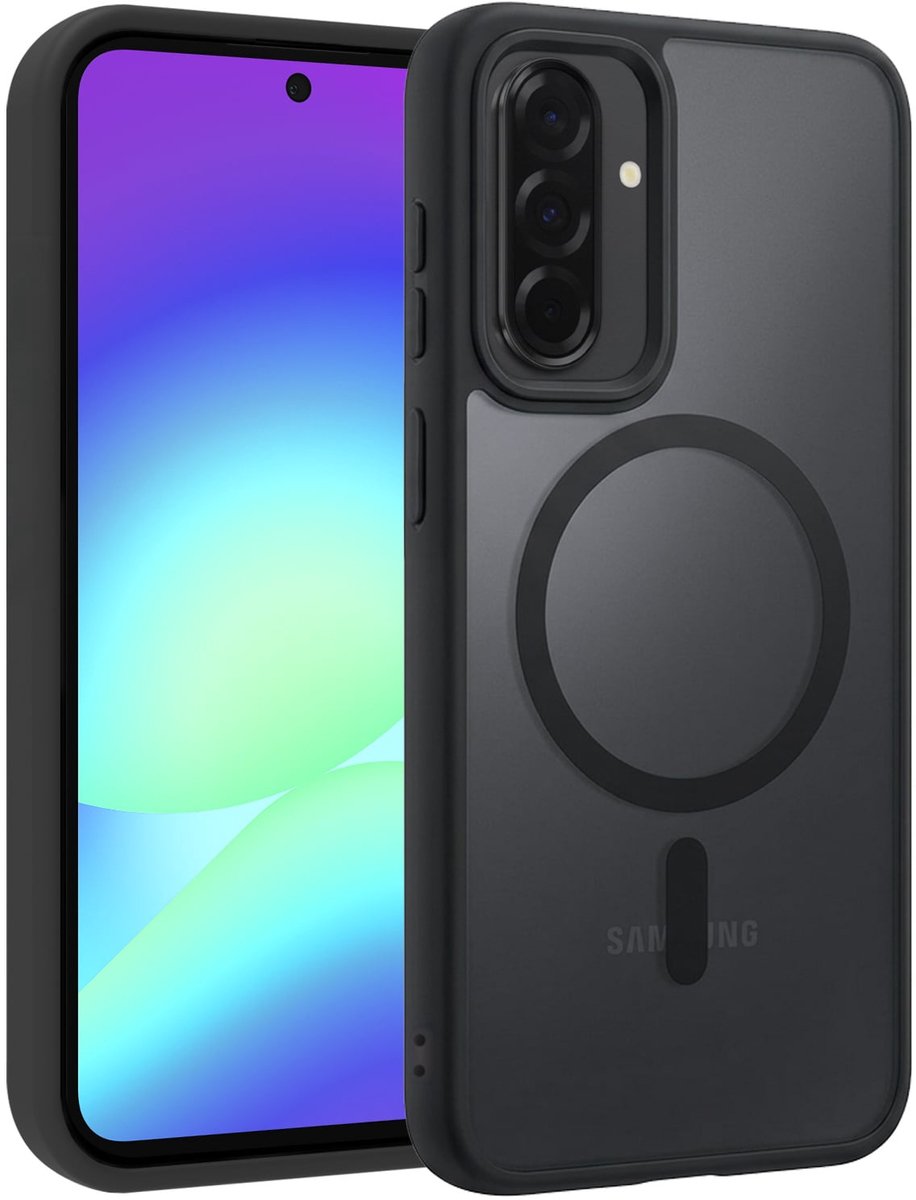 Hoesje - Geschikt voor Samsung Galaxy A56 - Magsafe Compatible - Sterk & Shockproof - Back Cover - Telefoon Hoes Shockproof - Shock Proof Case - Telefoonhoes - Zwart