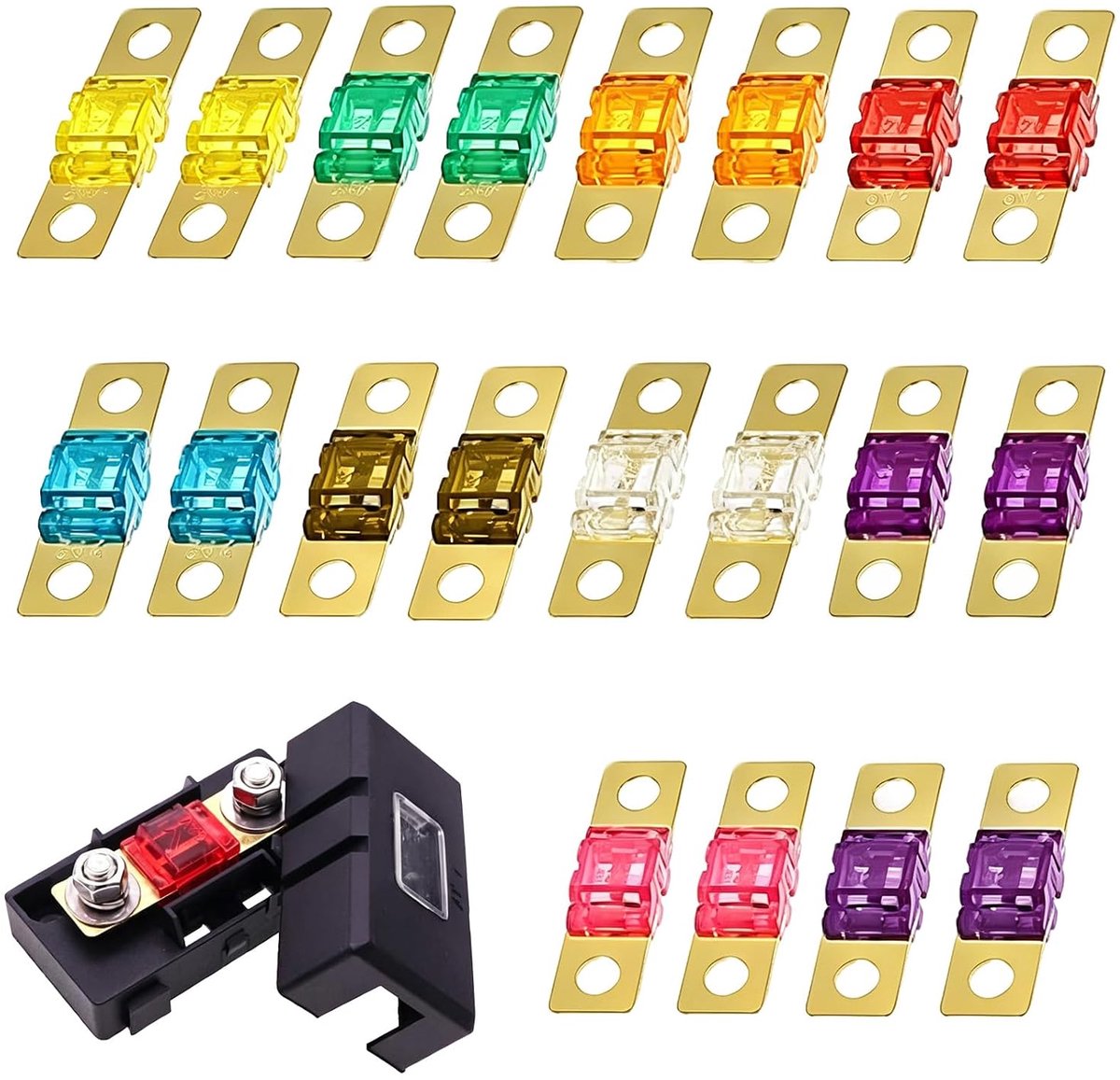 20 stuks Midi zekeringen set 20/30/40/50/60/70/80/100/125/150 ampère