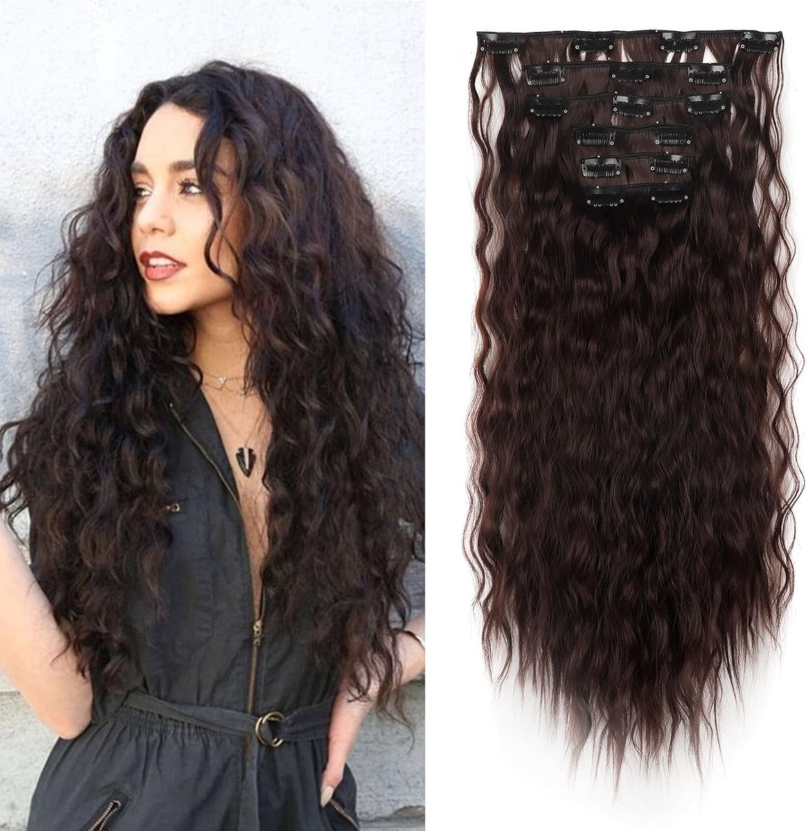 extensions, 50 cm, haarverlenging, haarstukje zoals echt haar, 6
