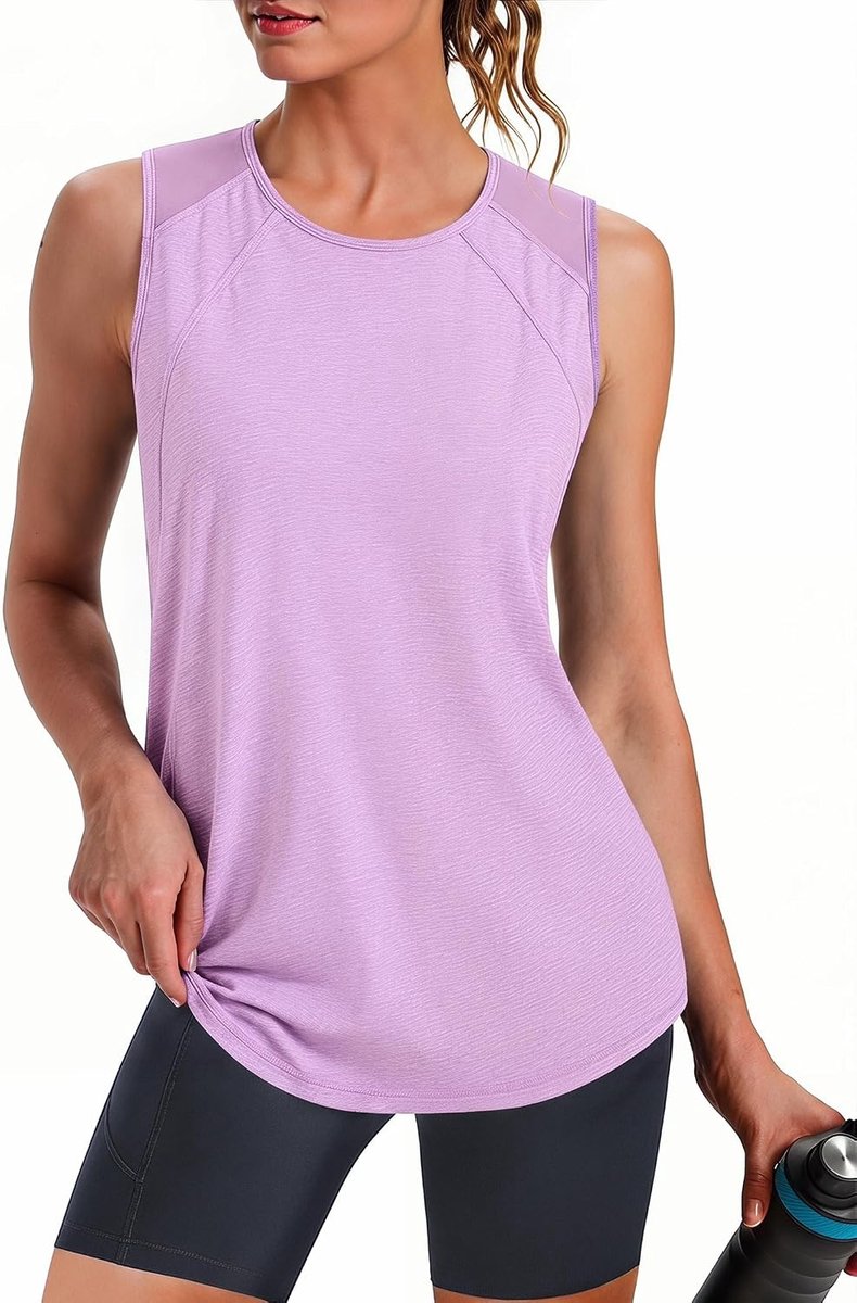Sportieve tanktop voor dames, mouwloos, licht en ademend, atletische