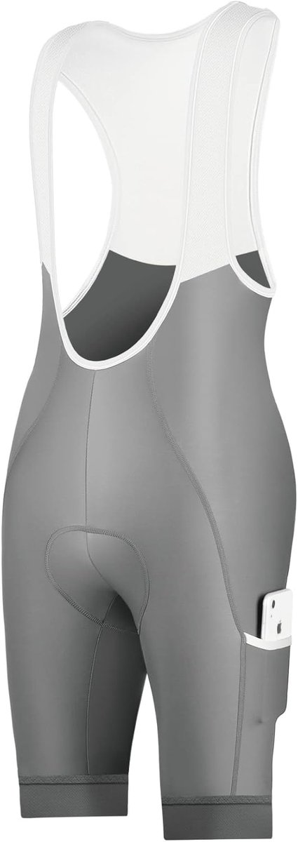 Fietsbroek met bretels voor heren, Lange Pad Fietsen Biking Bib