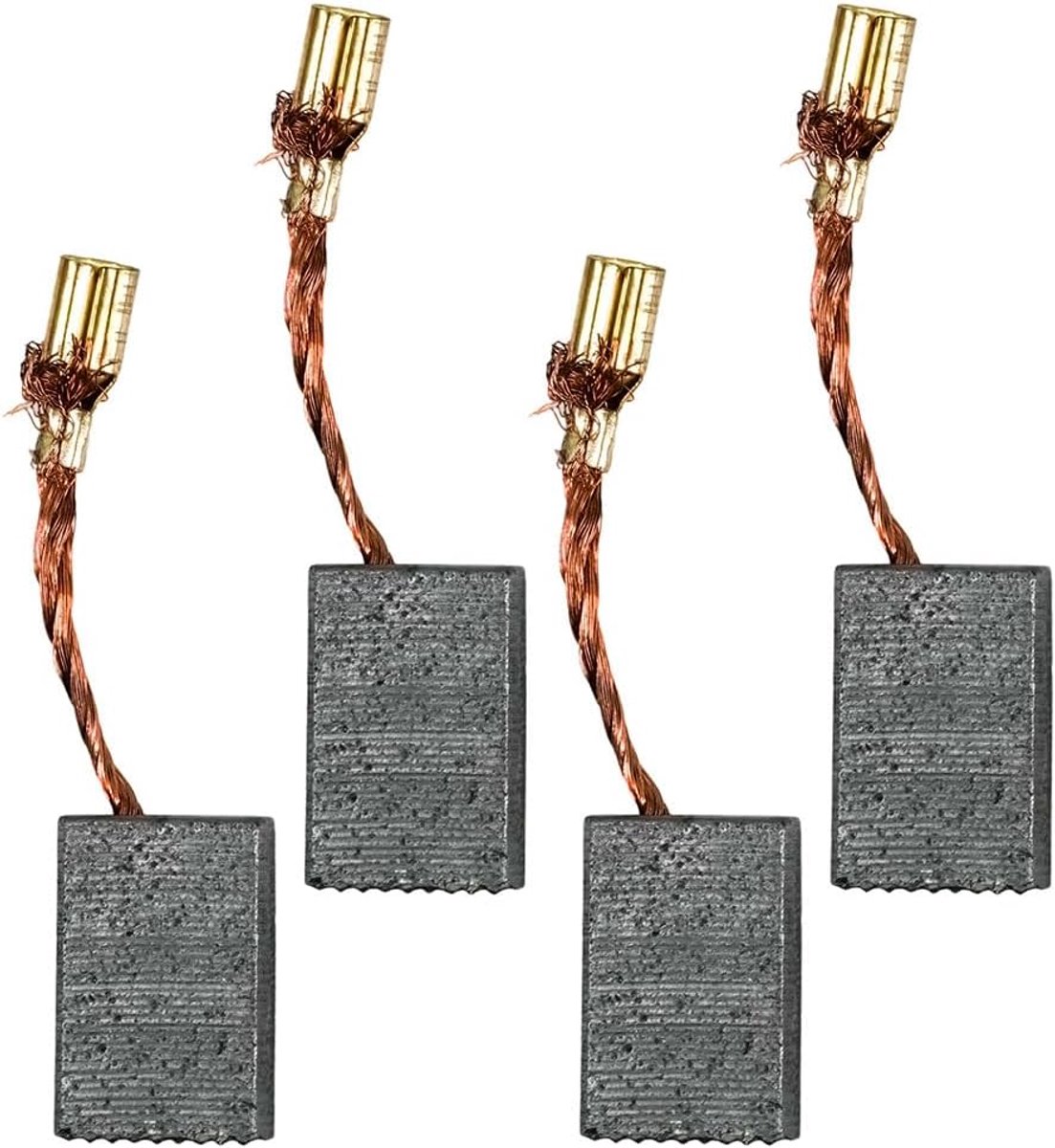 2 paar koolborstels voor motoren, 15 x 10 x 5 mm, reserveonderdelen voor elektrisch gereedschap zoals Milwaukee boormachine, slijper, hamer, polijstmachine en wandfrees, betrouwbare vervanging