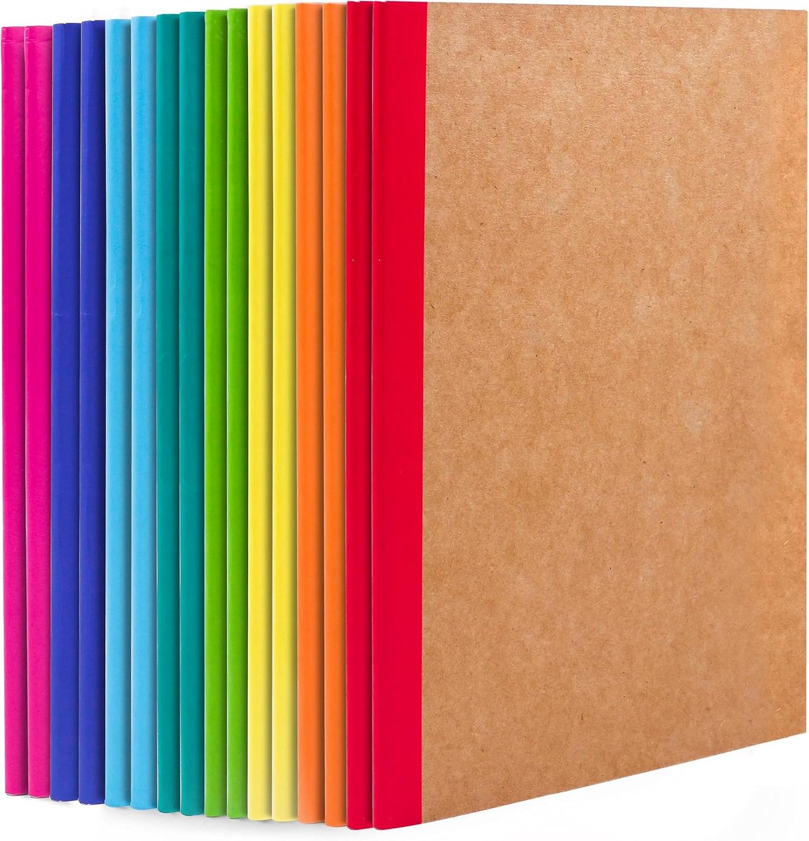 16-pack Kraft-notitieboekjes A5, Feela 60 pagina's gelinieerd