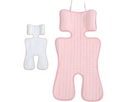 Kinderwagen Koelpad - Koelkussen Auto - Comfort Tijdens Reizen - Ademende Luchtstroom - 70 x 34 cm - Roze