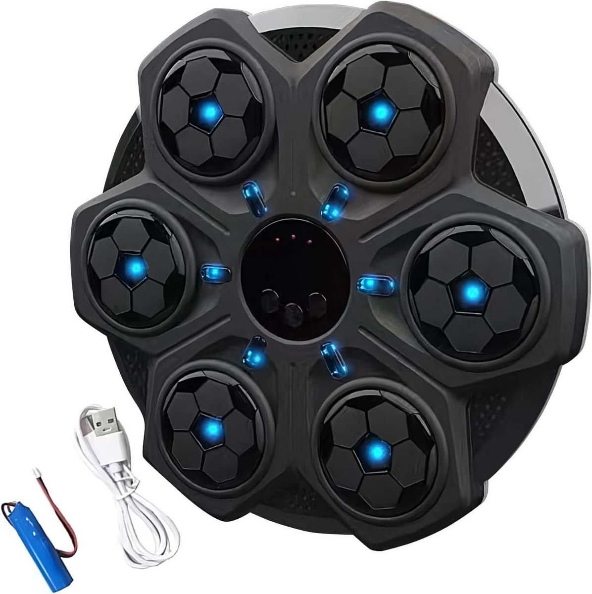 Bokstrainingsmachine - Bokspad Wandmontage - Fitness Thuis - Interactieve Muziek - 38 cm Breed - Zwart