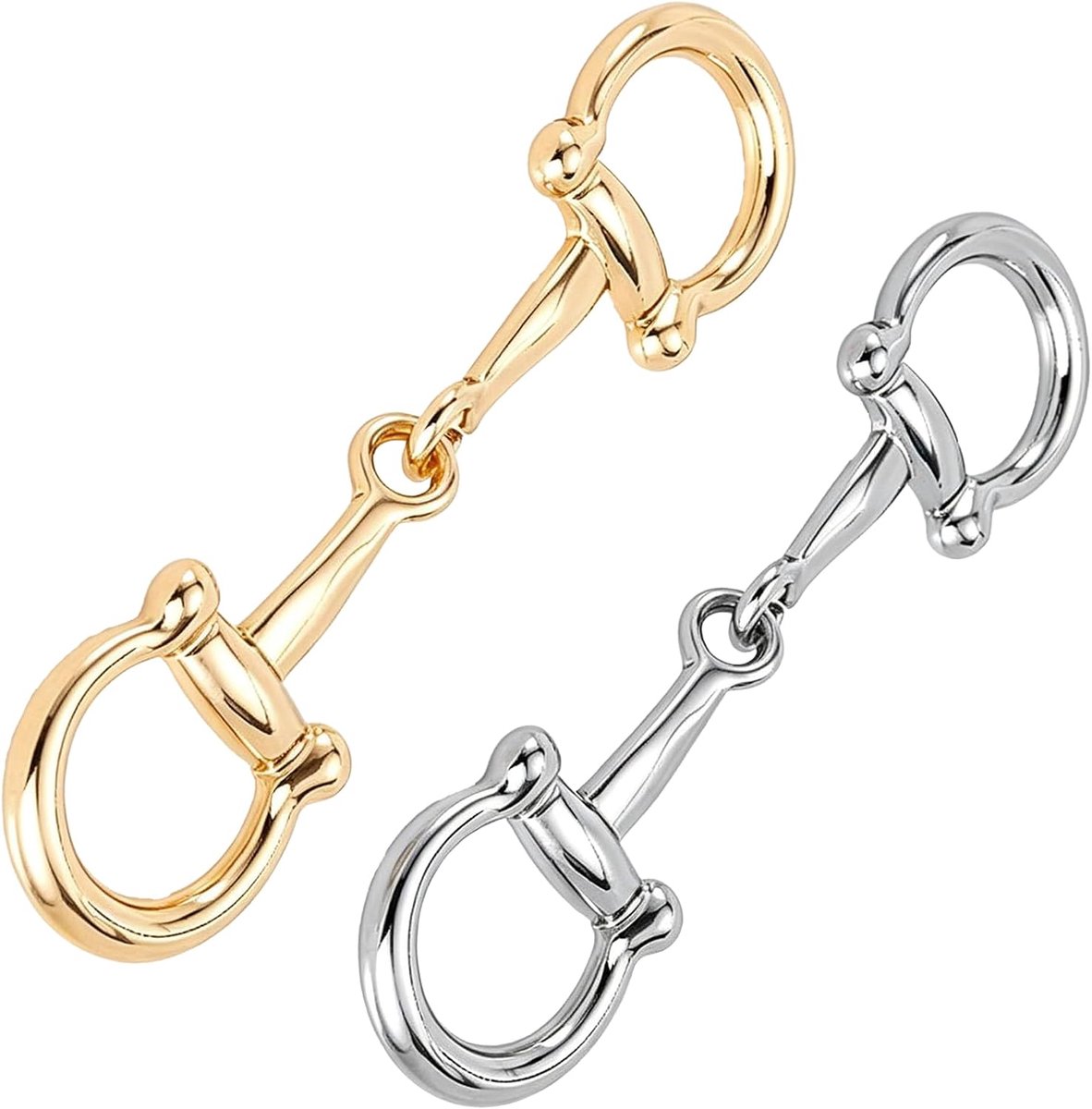 2-Pack Horsebit Sjaal Gespen, Metalen Sluitingen voor Vrouwen Zijden