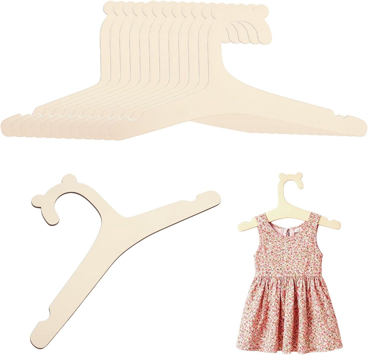 Kleerhangers voor kinderen, kinderkleerhangers, houten kleerhangers