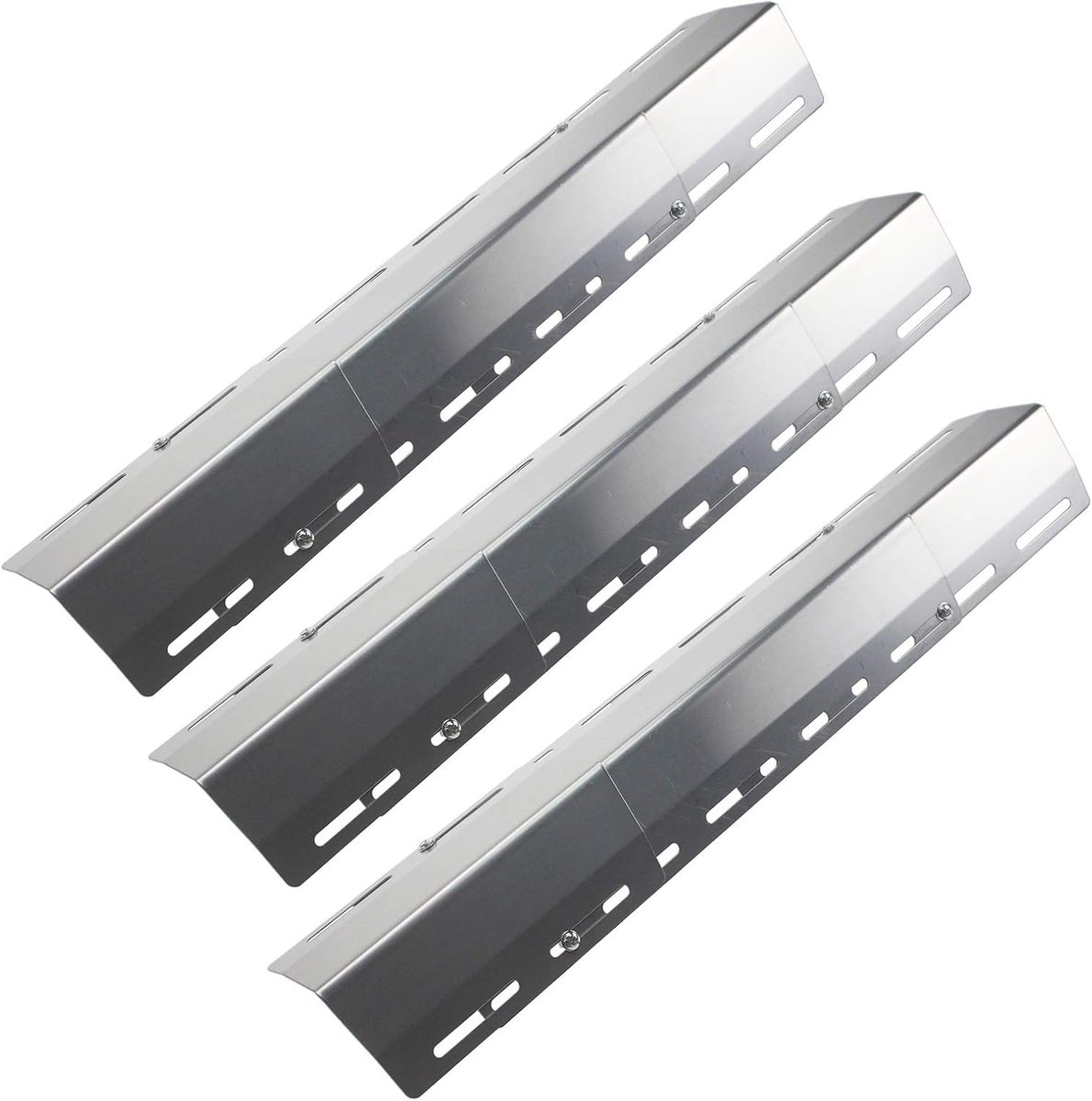 30 tot 72 cm universele verstelbare warmteplaat brander cover voor Outback, Charbroil, Berkley, Brinkmann, Mastercook, Landmann, RVS Heat Shield, Flame Tamer 3 Pack