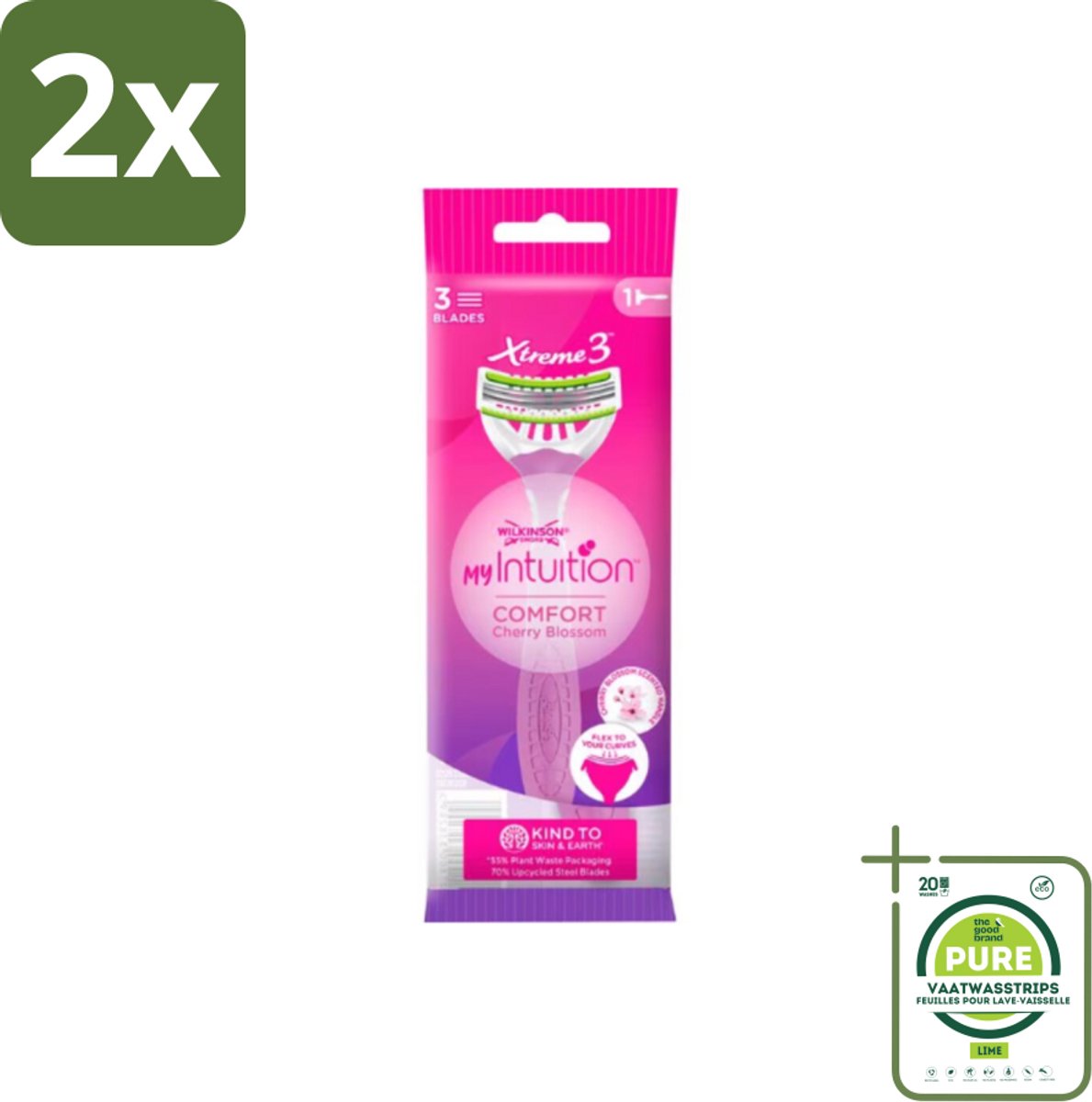Wilkinson - Wegwerpscheermesjes - Xtreme 3 Beauty - Comfortabel - 1 scheermesje - Voordeelverpakking - 2 stuks - Wegwerpscheermes - Scheermesje