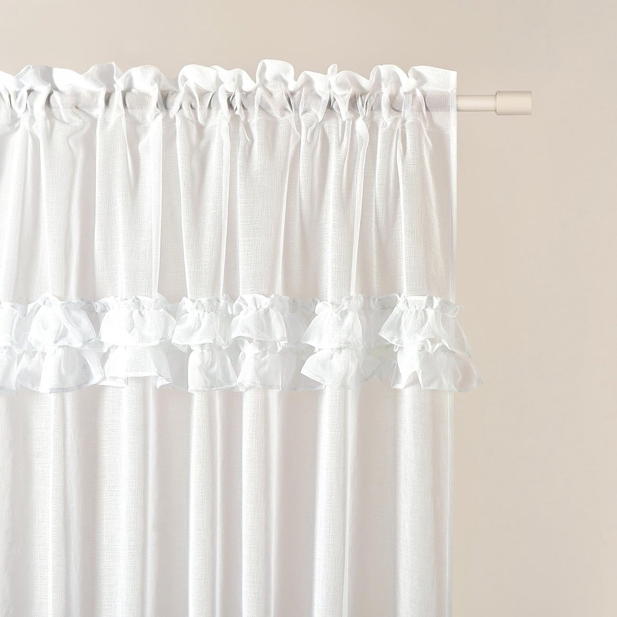 Omgoods - Frilla Gordijn met Plooien - 250 x 250 cm Wit