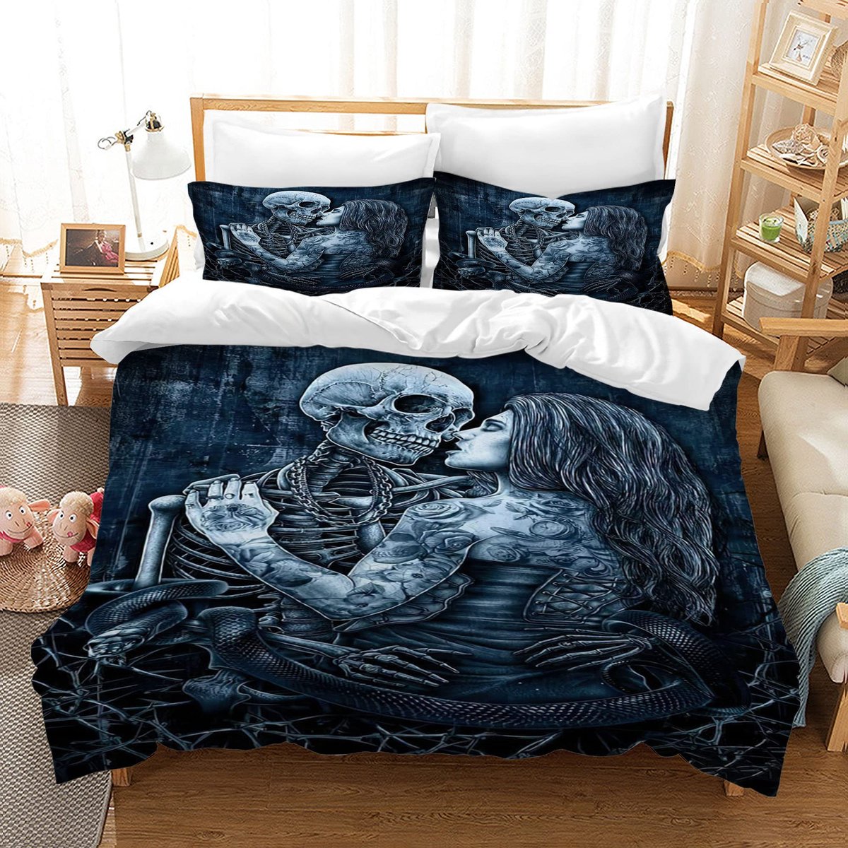 Omgoods - Duvet Cover Set met Skull Motief voor Kinderen en Volwassenen
