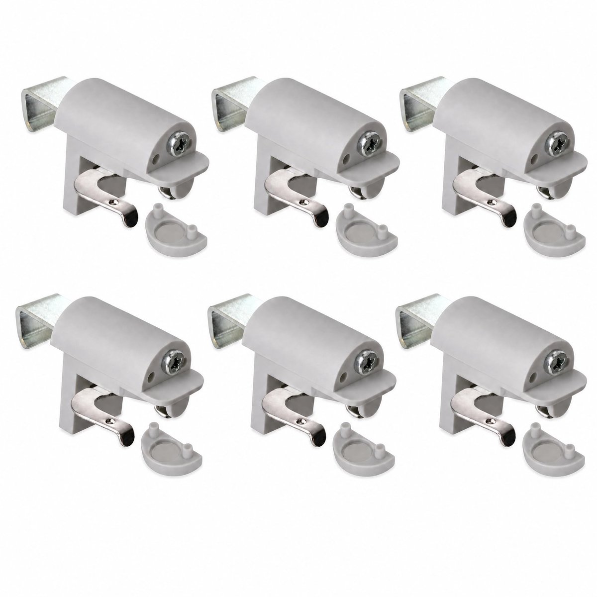 Omgoods - KLEMMFLEX Blind Klemsteun - Geen Boren, 3 Paar, Grijs