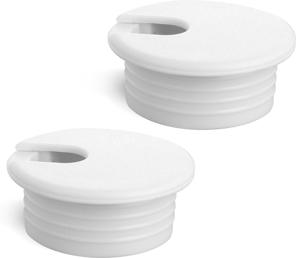 Omgoods- Kabeldoorvoer 38mm - Kunststof - Wit - Set van 2 - Kabelgat-afdekking - Voor bureau/kantoor