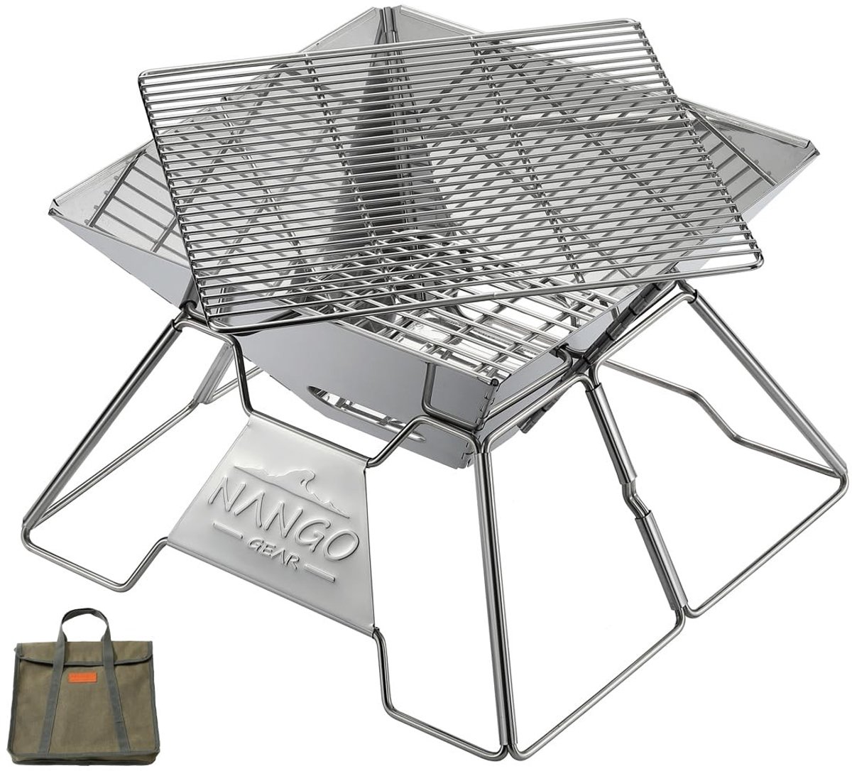 Omgoods - Draagbare Houten Houtskool Grill voor Kampeergebruik