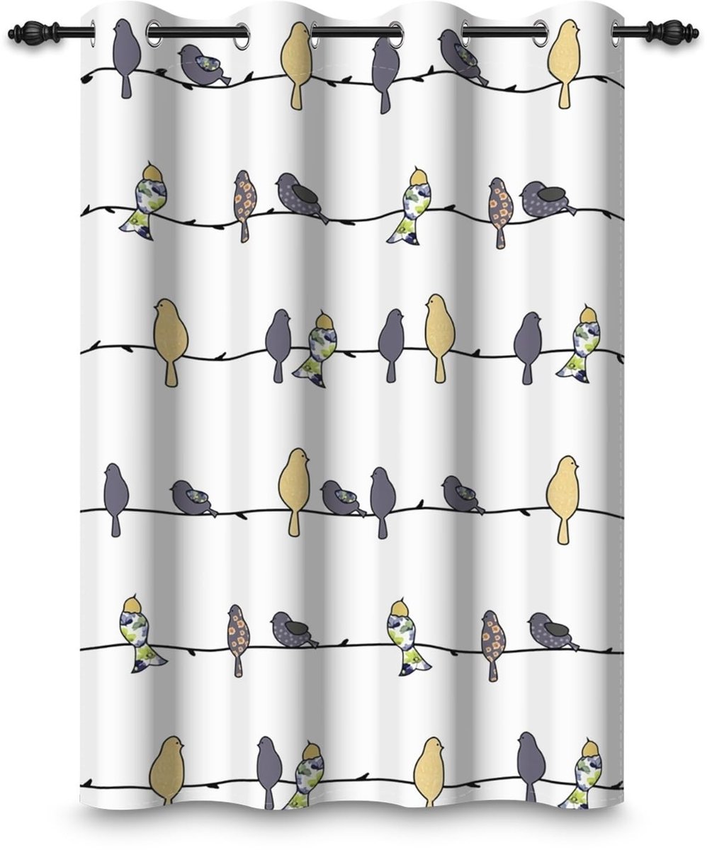 Omgoods - 107x215cm Cartoon Dieren Patroon Oogjes Gordijn voor Kinderkamer
