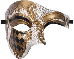 Venetiaans masker voor heren, halfmasker: retro kostuum, maskerade, Venetië, oogmasker, vintage, licht, aangenaam kostuum, masker voor maskerade, gemaskerd bal, gemaskerd fantôme van de opera