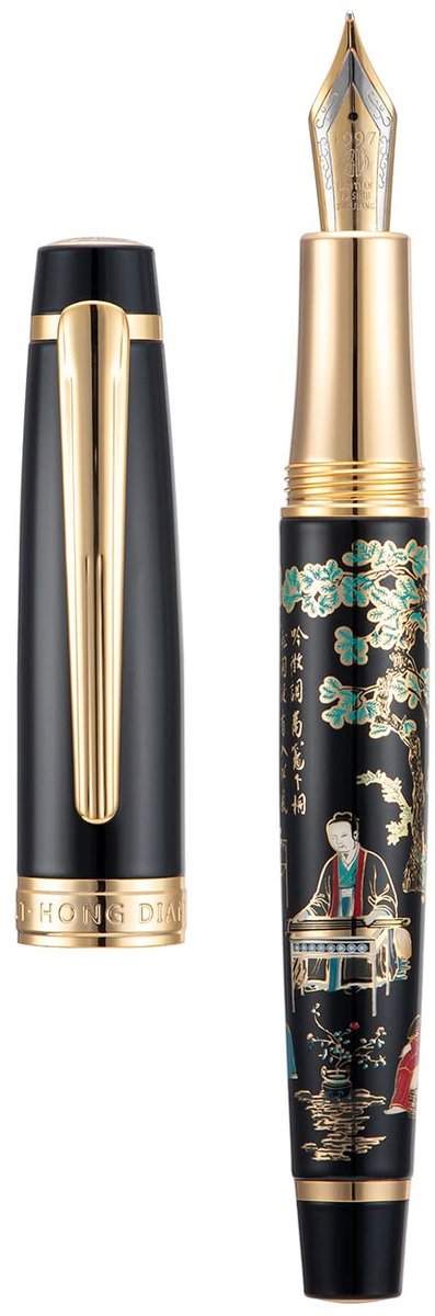 Omgoods - Chinese Klassieke Vulpen met Iridium Gouden Nib - Luxe Schrijfset