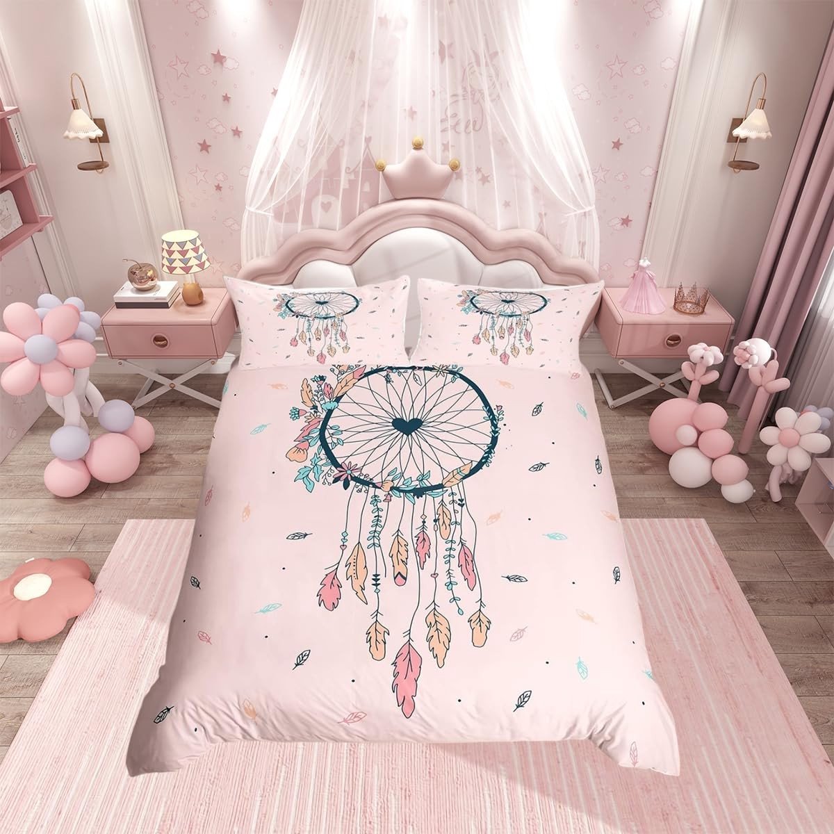 Omgoods - Dreamcatcher Beddengoed Set voor Kinderen, Dubbel 3-delig