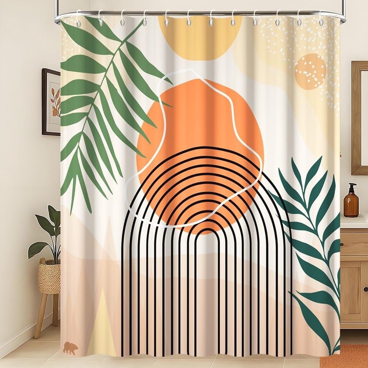 Omgoods - Boho Douchgordijn met Kleurrijke Patronen 180x220 cm