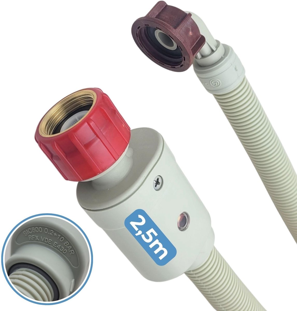 Omgoods - Aquastop Slang voor Wasmachines, 2.5 Meter met Veiligheidsklep