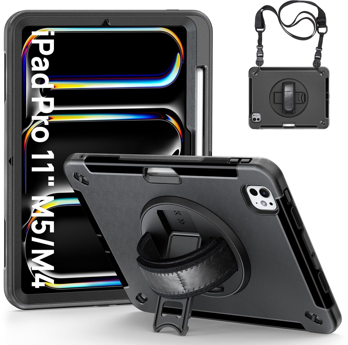 Omgoods - iPad Pro 11 Inch Case - Shockproof en Robuust met 360° Rotating Stand