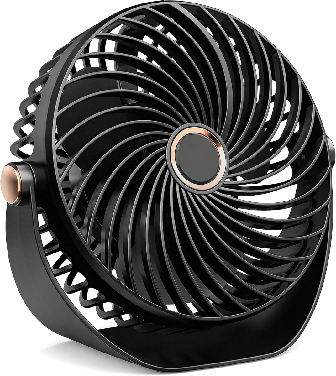 USB-ventilator, Mini Stille USB-ventilator Met Haak, 5 Snelheden, Draagbare Pc-ventilator, Voor Kantoor/Thuis/Reizen/Kamperen/Keuken, USB-voeding