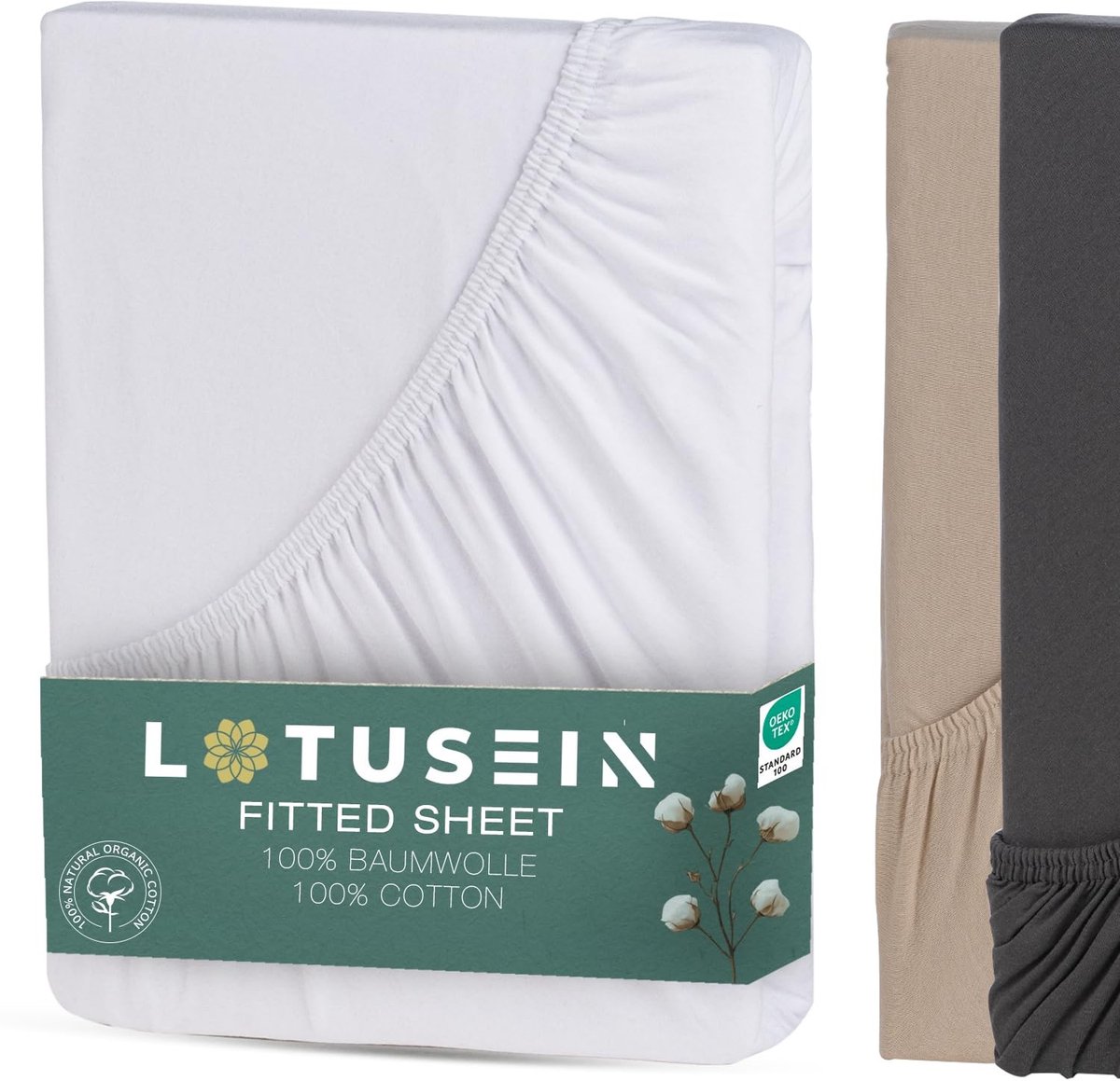 Omgoods - Fitted Sheet Wit 140 x 200 cm - 100% Katoen Jersey