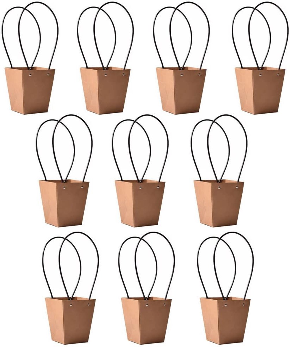 Omgoods - Kraft Papieren Bloem Cadeauzakken - Set van 10