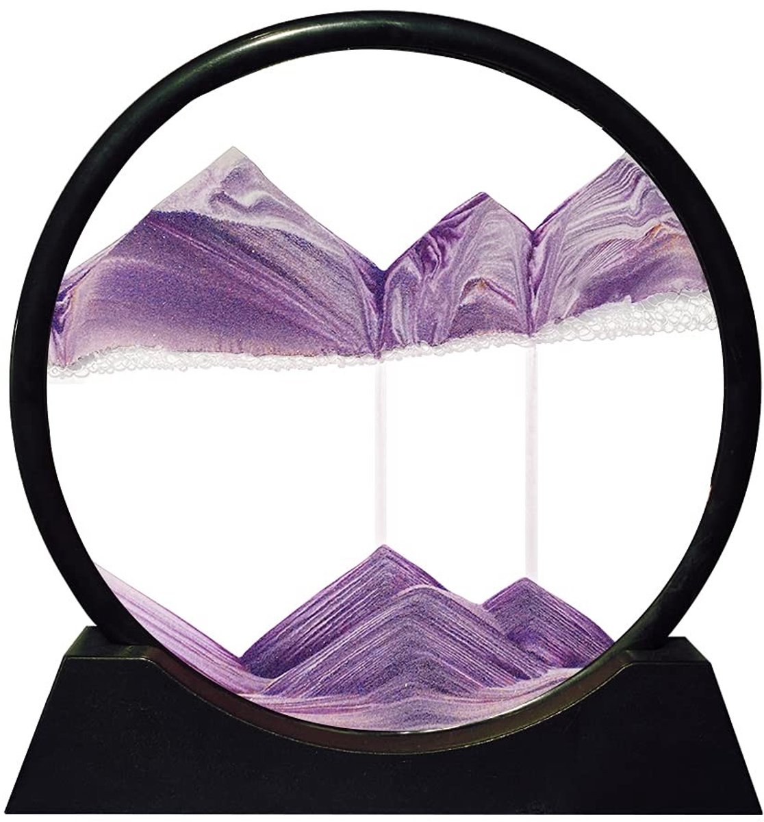 Omgoods - 3D Uurglas met Beweeglijk Zand - Ontspannende Kantoor Decoratie