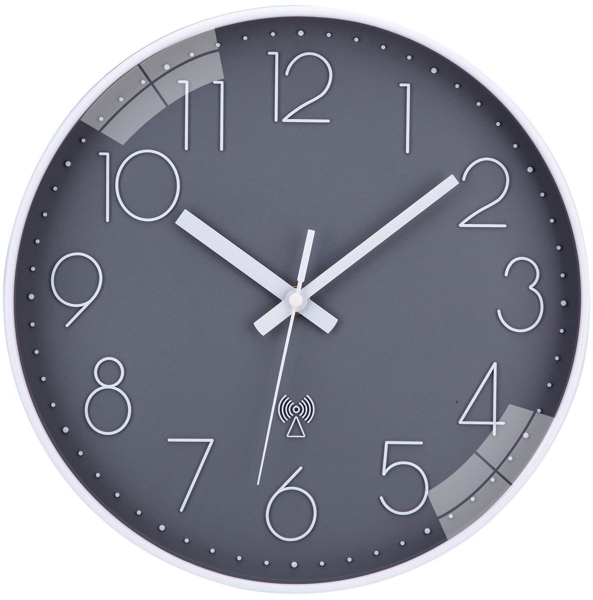 Omgoods - Radio Wandklok 30 cm - Stille Quartz Muurklok voor Thuis en Kantoor