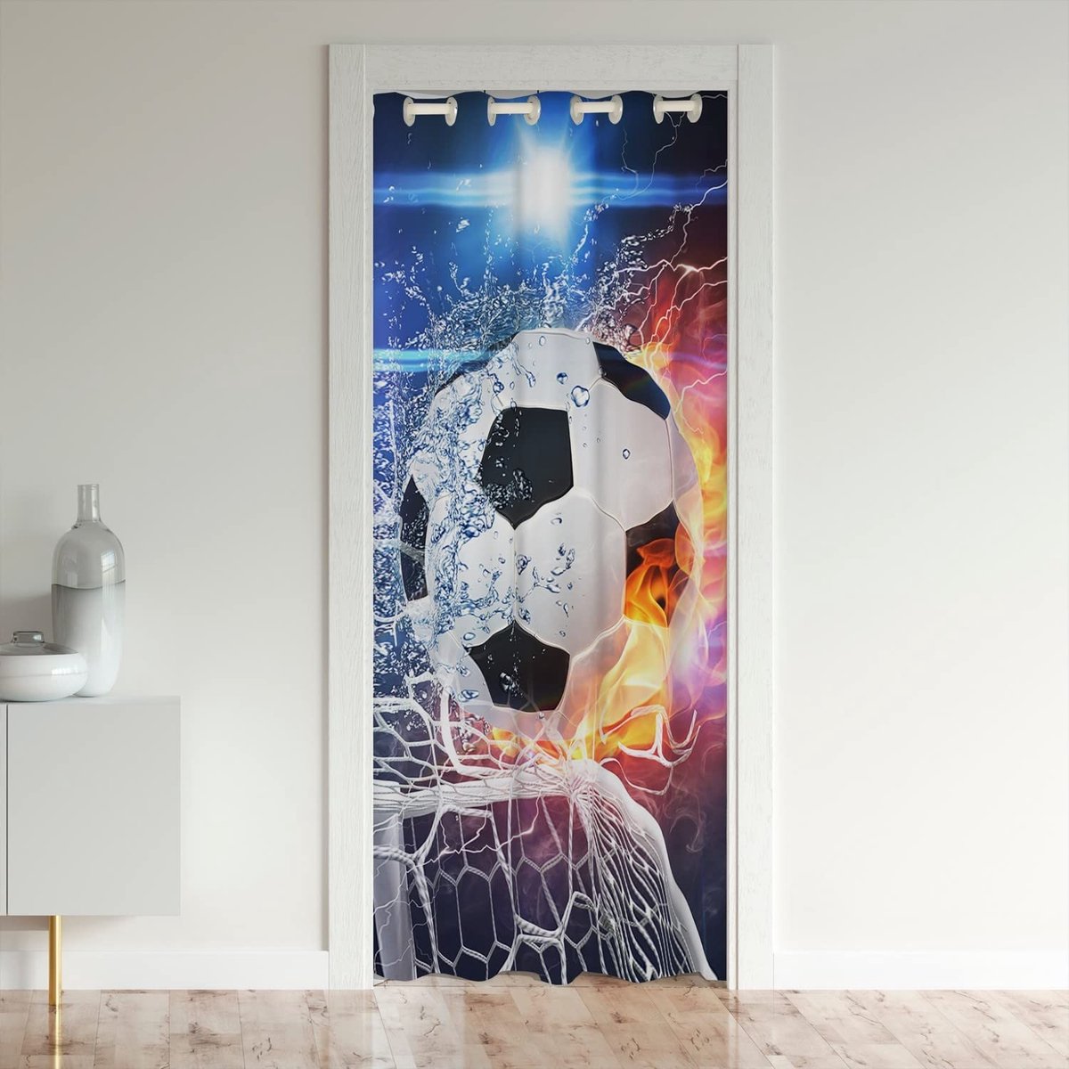 Omgoods - Voetbal Deurgordijn - Privacy en Donker 86 x 203 cm
