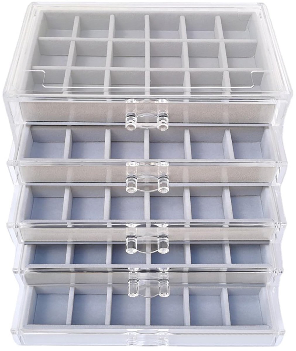 Omgoods - Sieradenbox - Organizer met 90 Compartimenten voor Oorbellen en Ringen
