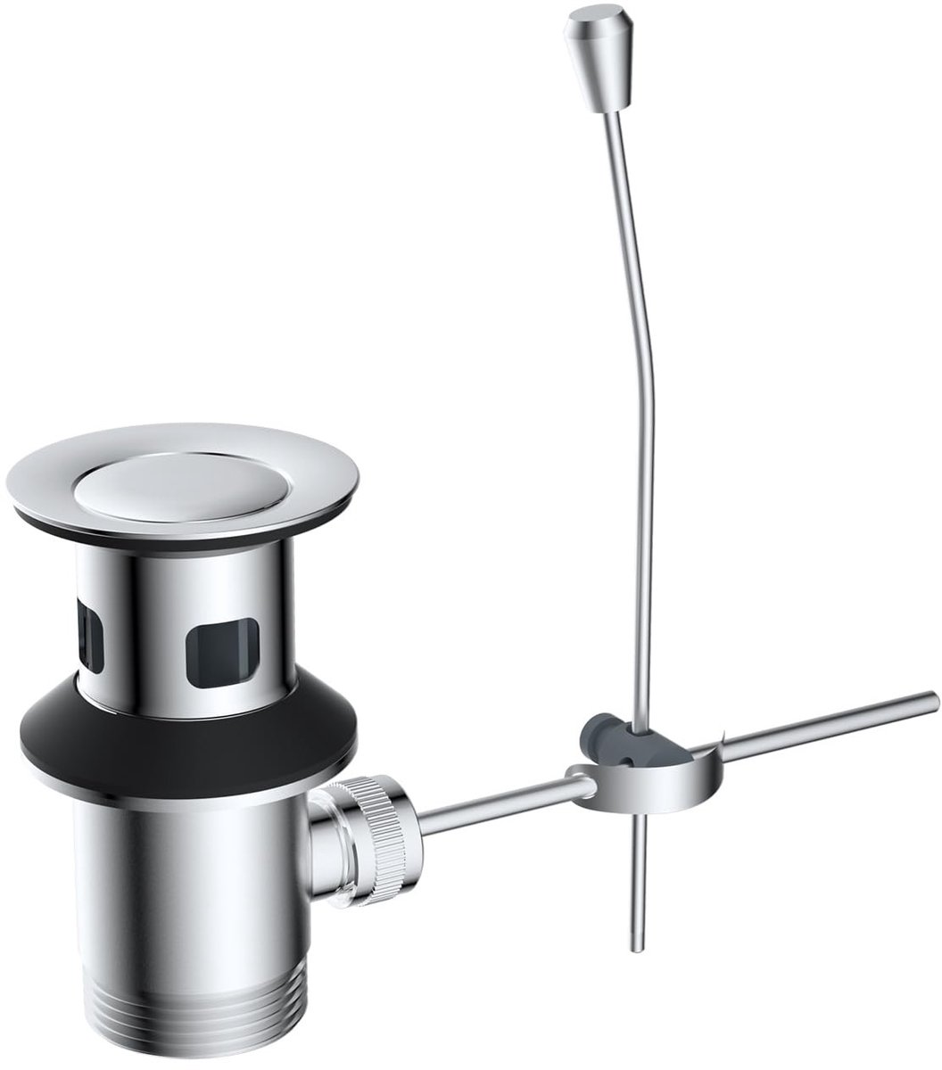 Omgoods - Pop-Up Afvalplug voor Wastafel met Chroom Afwerking