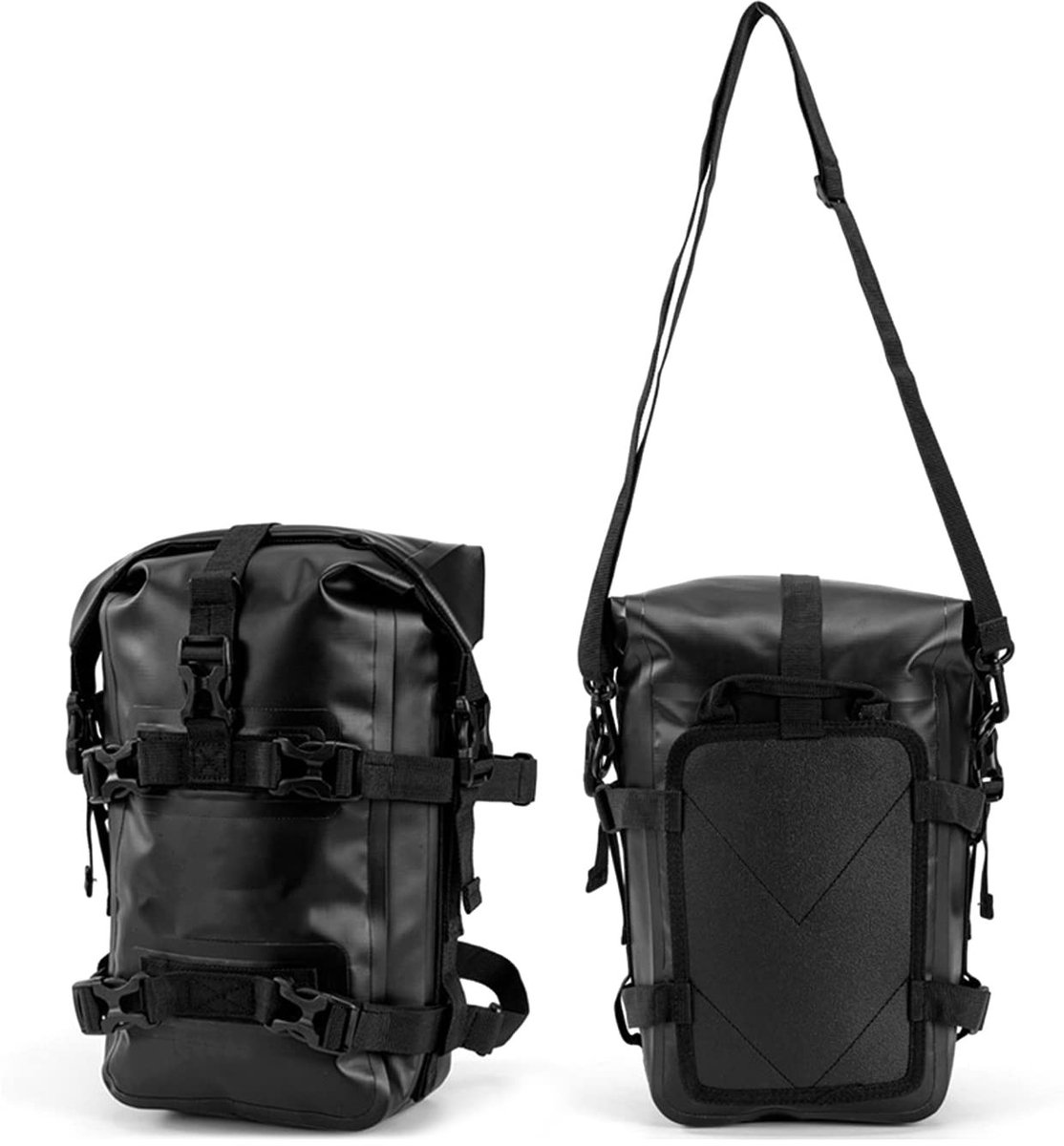 Omgoods- Motortas 8 Liter - Waterdicht - Schoudertas/Zadeltas - Motorfiets Zijtas - Frametas - Compact 37x19x10 cm