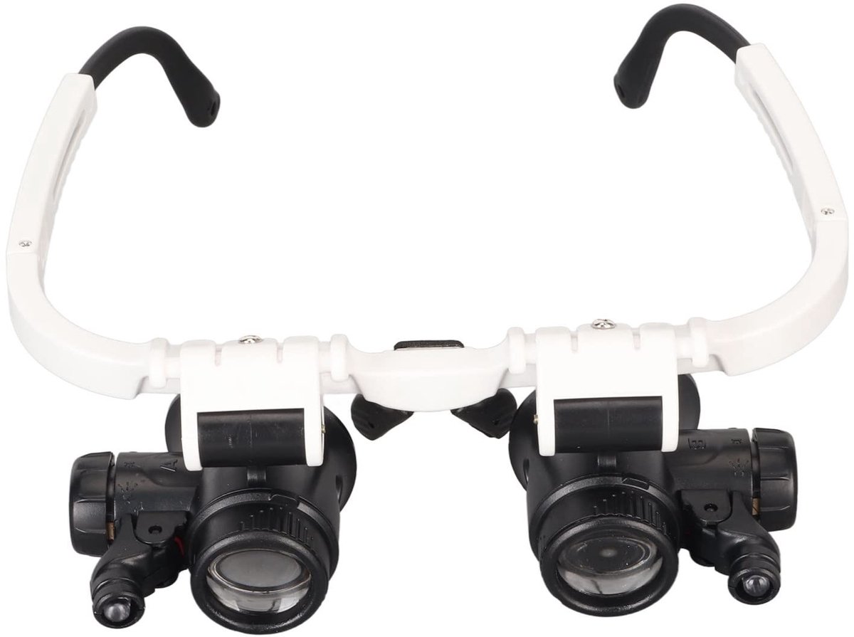 Omgoods - Head Mount Vergrootglas - LED Vergrootglas - Perfect voor Sieraden en Reparaties - Verstelbare Hoofdband - Handig voor Nauwkeurige Observ...