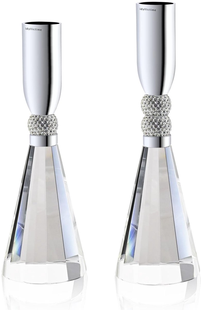Omgoods - Crystal K9 Kaarsenhouders met Zware Basis - Set van 2