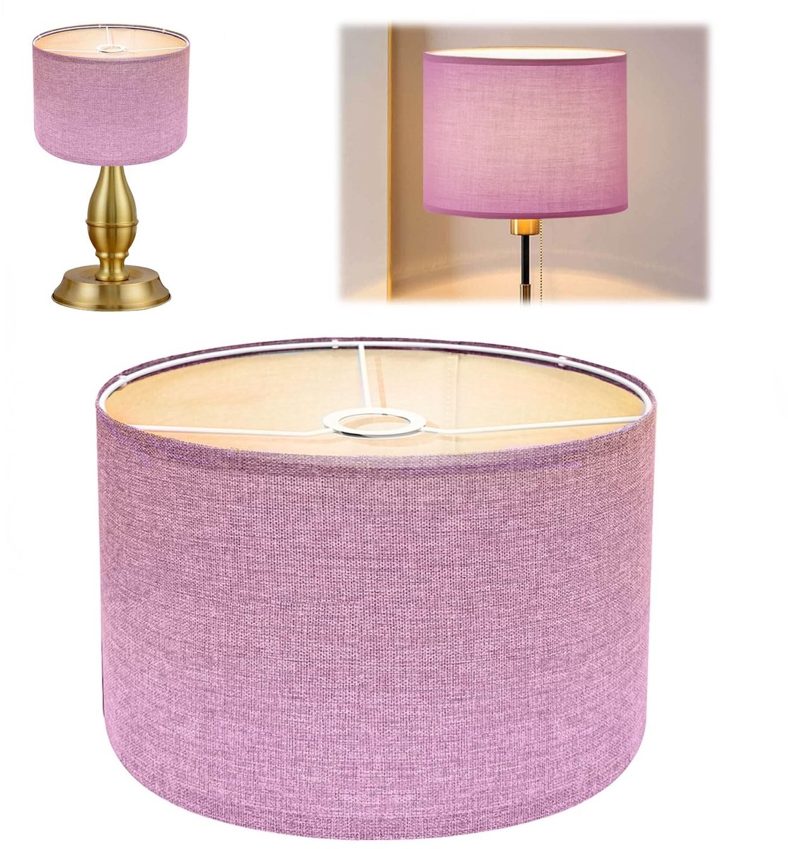 Omgoods - Handgemaakte Linnen Lampenkap voor Vloerlamp, Hanglamp en Tafel lamp - Ø 30 cm