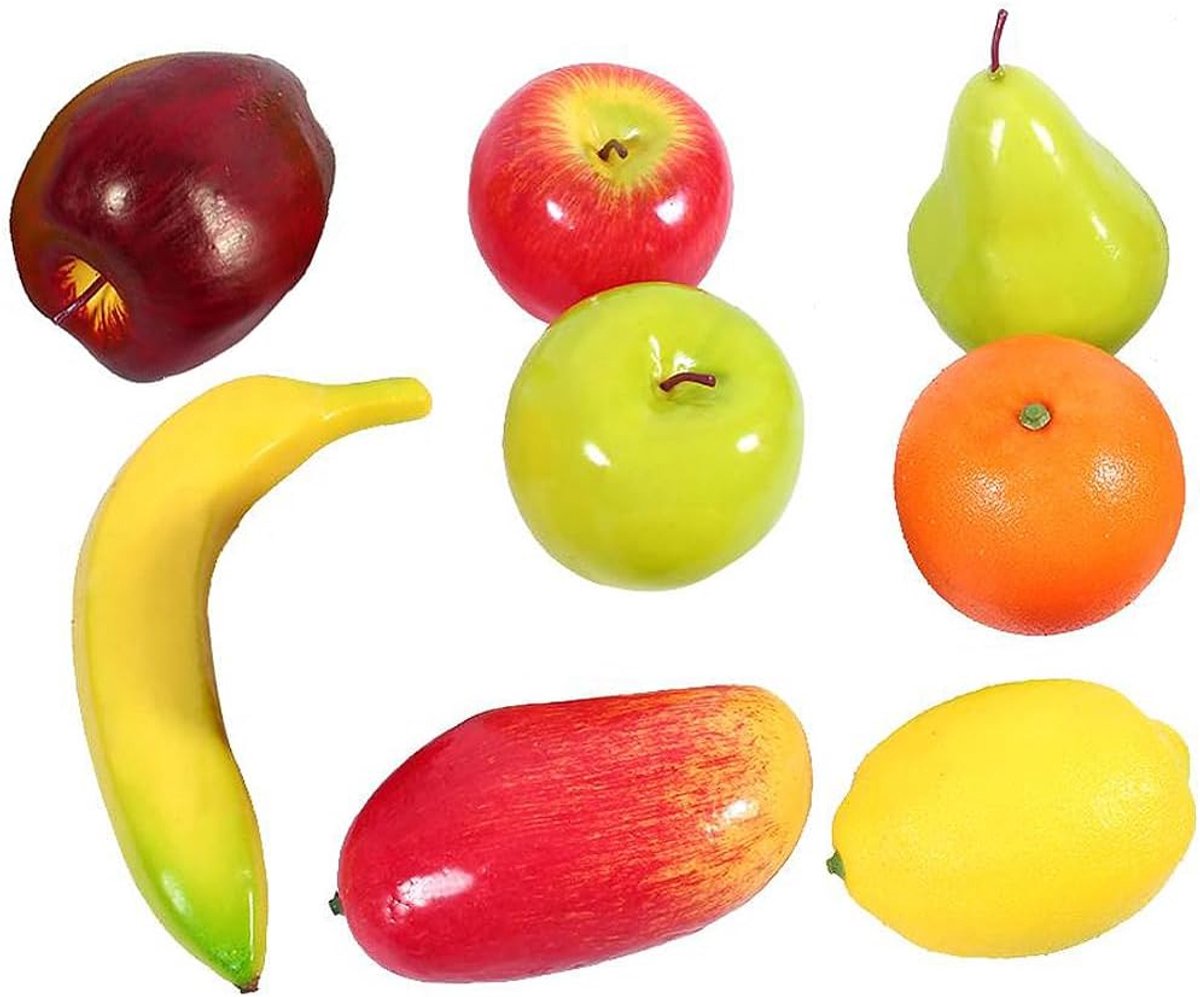Kunstfruit, Levensechte Nep Mengsel Fruit Thuis Keuken Simulatie Party Chirstmas Decoratie, Fruit Modle voor Fotoshoot, Plastic Appel Peer Oranje