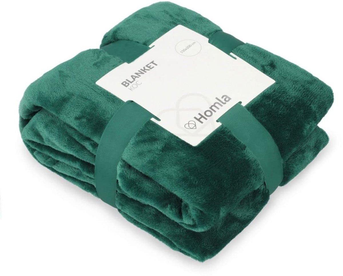 Omgoods - Fluffy en Warme Fleece Dekentje voor Sofa, Bed en Couch - 150 x 200 cm, Groen