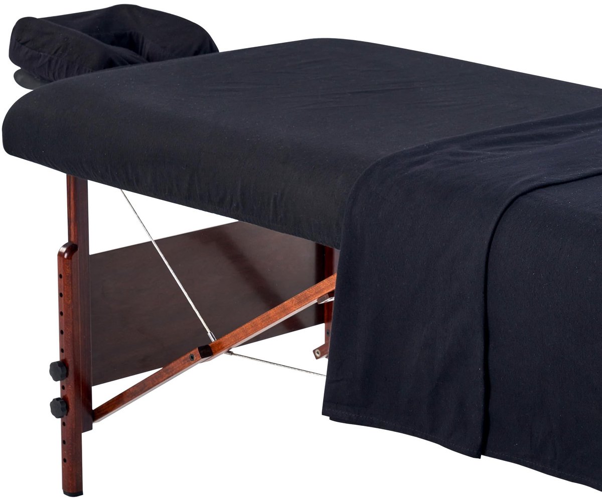 Omgoods - Flanellen Set van 3 Fitted Sheets voor Massage Stoelen